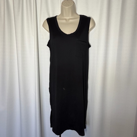 J. Crew Sleeveless T shirt Shift Dress XS Black Summer Minimalist Classic Comfy - Picture 2 of 12